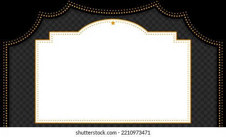 old theatre style horizontal frame