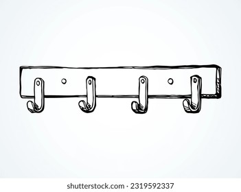 Wall hook. Vector drawing stock vector. Illustration of board - 190782116