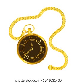 old time clock antique with chain