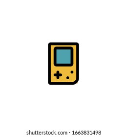 Old Time Game Console Icon, Logo, Vector