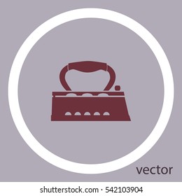 Old time iron, vector icon