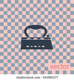 Old time iron, vector icon