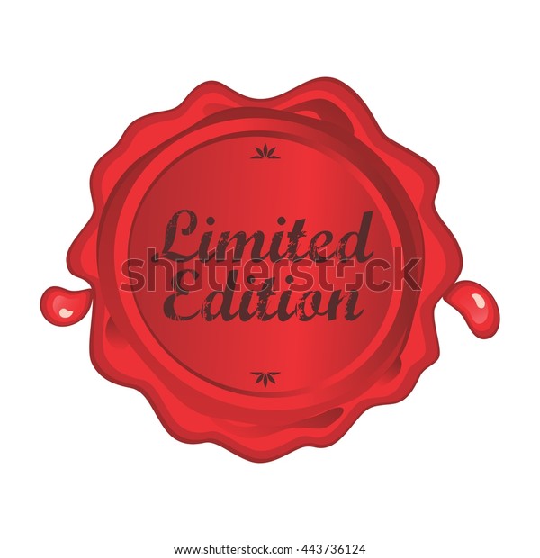 Old Time Red Wax Stamp Seal Stock Vector Royalty Free 443736124