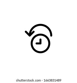 Old Time Timer History Icon, Logo, Vector