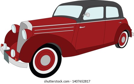 old timer vintage car - vector