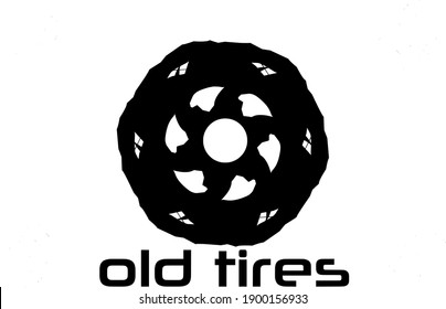 The Old tires a logo for an outdated wheel fixing shop