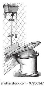 Old Toilet / Vintage Illustration From Meyers Konversations-Lexikon 1897