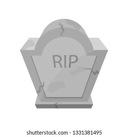 Old tombstone vector design illustration isolated on white background
