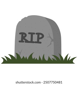 Old Tombstone Vektor Flaches Design Halloween Illustration Symbol