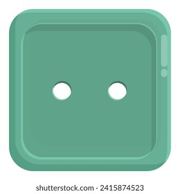 Old top button icon cartoon vector. Style shirt. Tailor hole cute