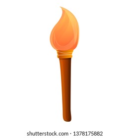 Old torch icon. Cartoon of old torch vector icon for web design isolated on white background