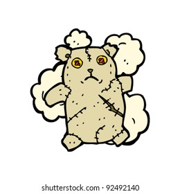 old torn teddy bear cartoon
