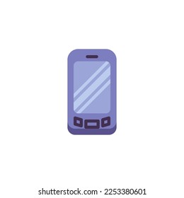 Old touchscreen phone flat icon, vector sign, colorful pictogram isolated on white. Symbol, logo illustration. Flat style design