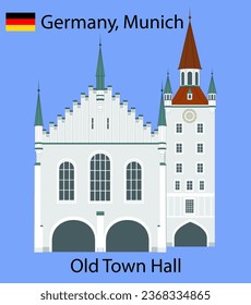 Old Town Hall tower in Munich, Germany