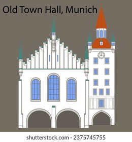 Old Town Hall tower in Munich, Germany