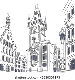 Old Town Hall Tower em Praga, República Checa