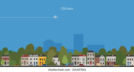 Old town illustration