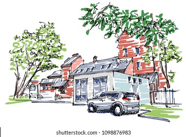 Old town sketch