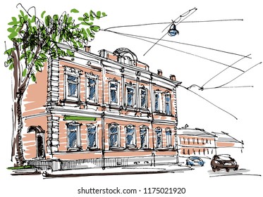Old town sketch