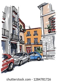 Old town sketch