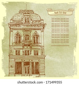 Old Town. template cards.
