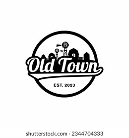 old town vintage logo  design inspiration creative idea