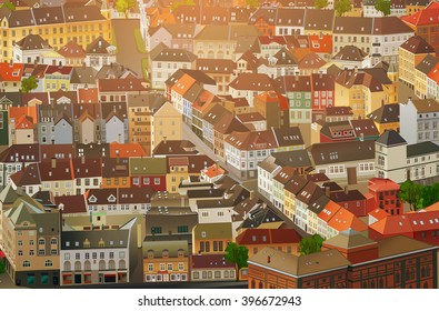 Old traditional Europe city background