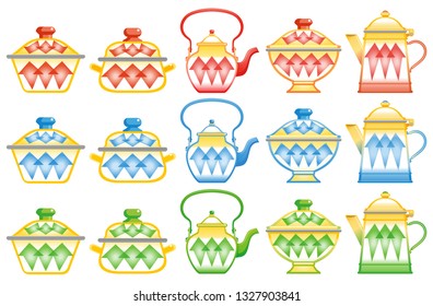 old traditional heritage icons in Arab gulf countries ( United Arab Emirates UAE  Saudi Arabia ksa  Bahrain  Kuwait Qatar and Oman )  Ramadan kareem isolated vector 