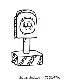 old traffic light doodle