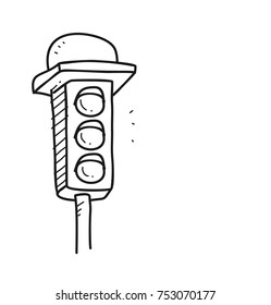old traffic light doodle