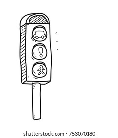 old traffic light doodle