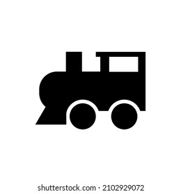 Icono de glifo negro del viejo tren. Vector aislado en blanco.