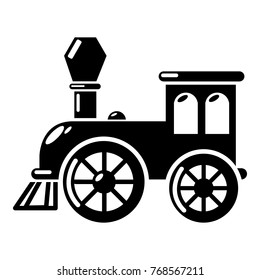 Old train icon. Simple illustration of old train vector icon for web