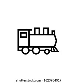 old Train icon - From Transportation, Logistics and Machines icons in outline, lineart style on white background