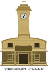 OLD TRAIN STATION WITH WATCH IN THE TOWER