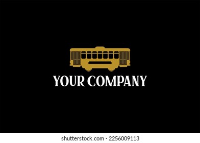 Old Train Vintage Logo Style