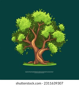 The old tree asset vector art illustrations showcase the beauty and grandeur of ancient trees.With intricate details and a touch of nostalgia,they bring a sense of serenity and timelessness to design