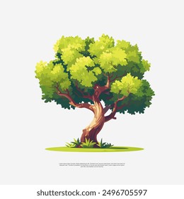 The old tree asset vector art illustrations showcase the beauty and grandeur of ancient trees.With intricate details and a touch of nostalgia,they bring a sense of serenity and timelessness to design