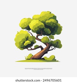 The old tree asset vector art illustrations showcase the beauty and grandeur of ancient trees.With intricate details and a touch of nostalgia,they bring a sense of serenity and timelessness to design
