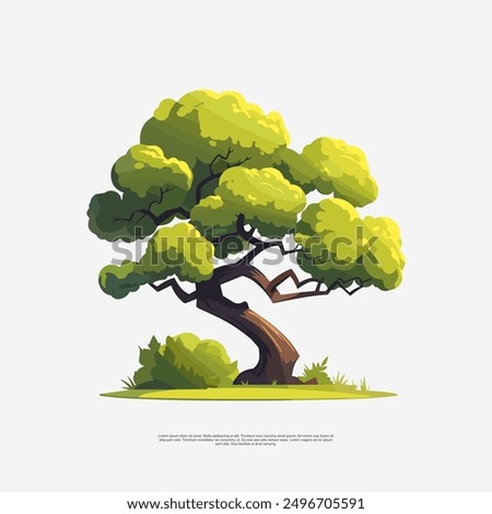 The old tree asset vector art illustrations showcase the beauty and grandeur of ancient trees.With intricate details and a touch of nostalgia,they bring a sense of serenity and timelessness to design