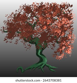 old tree image design with lush and beautiful leaves
