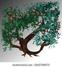 old tree image design with lush and beautiful leaves