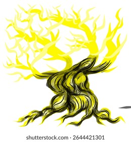 old tree image design that has a unique wood texture without leaves