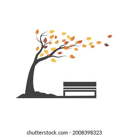 Diseño vectorial de la ilustración de la naturaleza del árbol antiguo