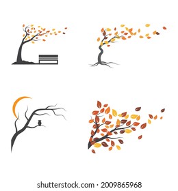 Old tree nature illustration logo template vector design