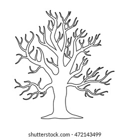 Old Tree Vector Icon Line Style Stock Vector (Royalty Free) 472143499 ...