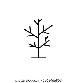 Old Tree without Leaves Symbol for Sites and Apps. Vector Illustration for web sites, apps, design, banners and other purposes