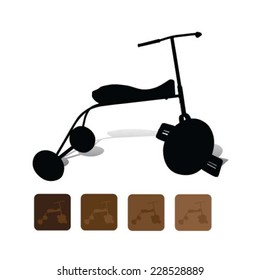 old tricycle vector illustration