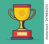 old trophy vector design, award trophy vector art, victory trophy vector graphic