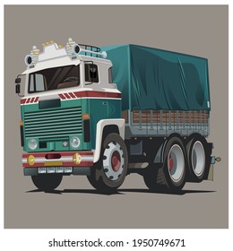 Old Truck model vector illustration 